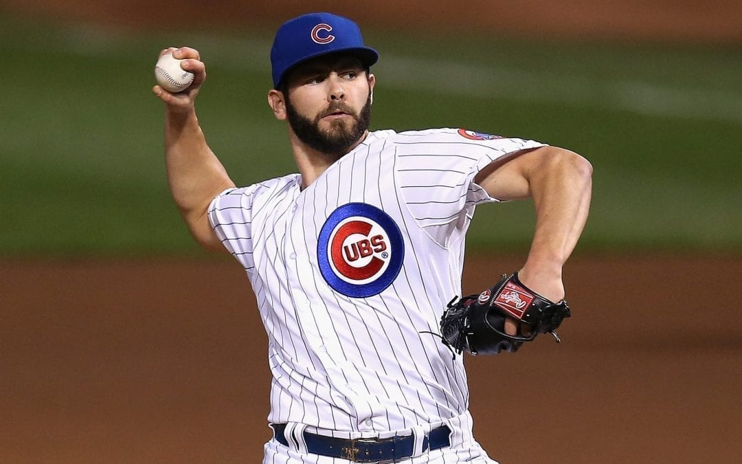 Starting pitcher Jake Arrieta #49 of the Chicago Cubs