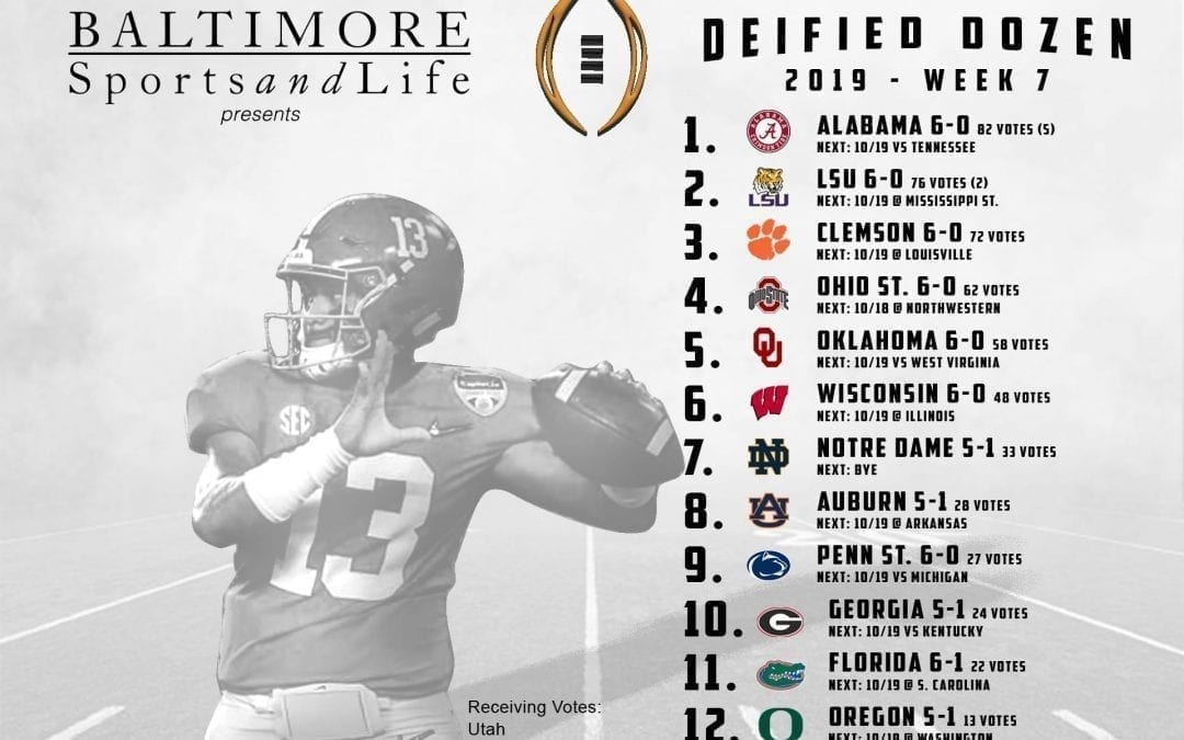 BSL Deified Dozen: 2019 College Football Week 7 Poll