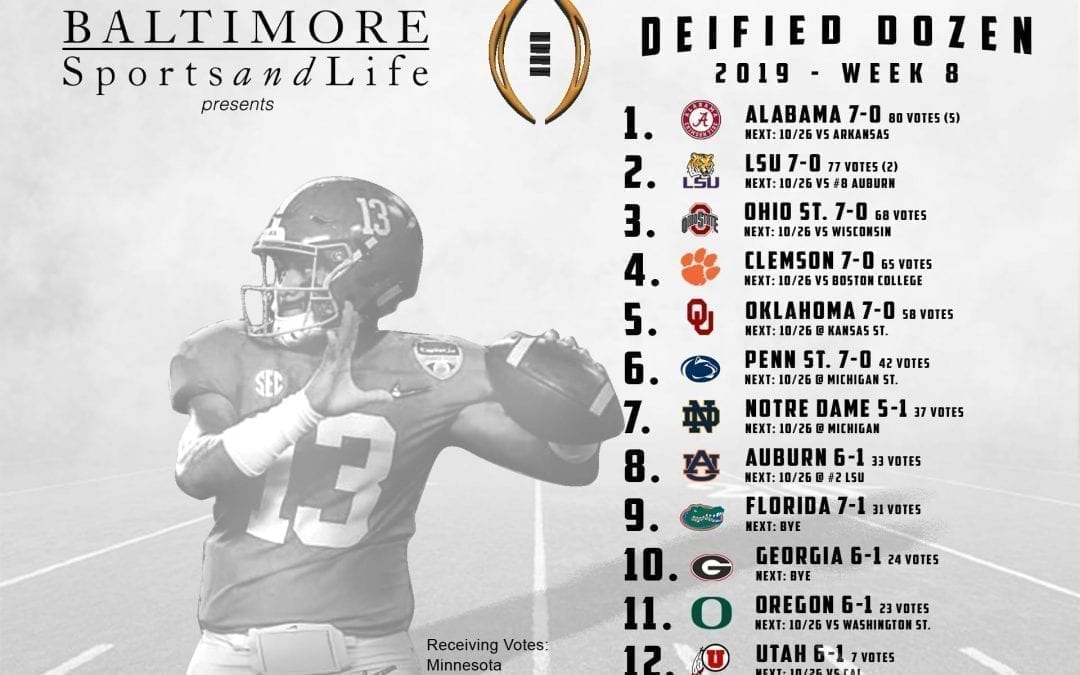 BSL Deified Dozen: 2019 College Football Week 8 Poll
