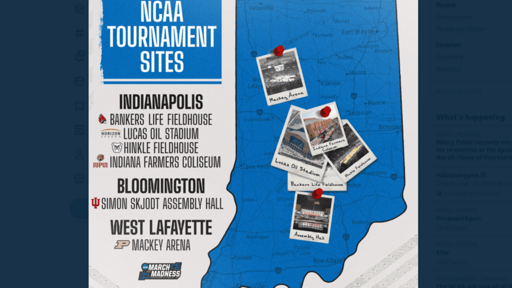 NCAA tournament sites